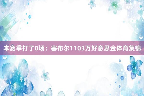本赛季打了0场；塞布尔1103万好意思金体育集锦