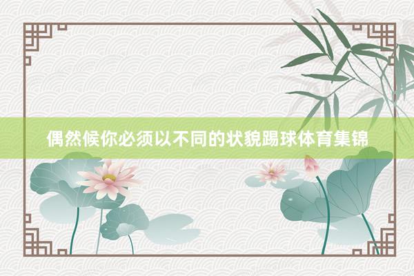 偶然候你必须以不同的状貌踢球体育集锦