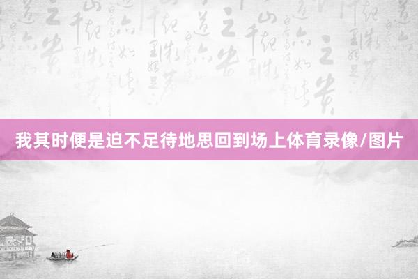 我其时便是迫不足待地思回到场上体育录像/图片